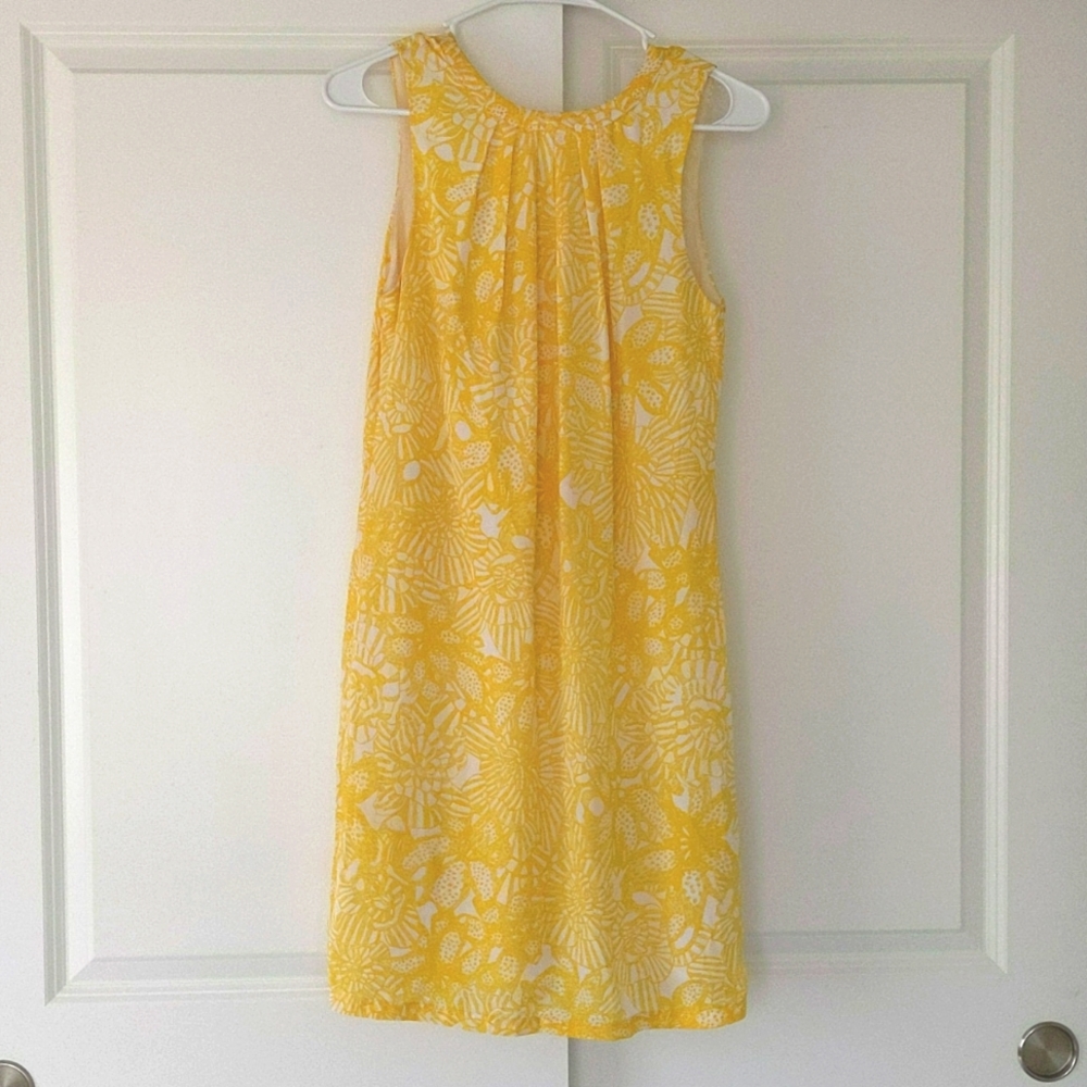 NWOT H&M Back tie yellow shift dress